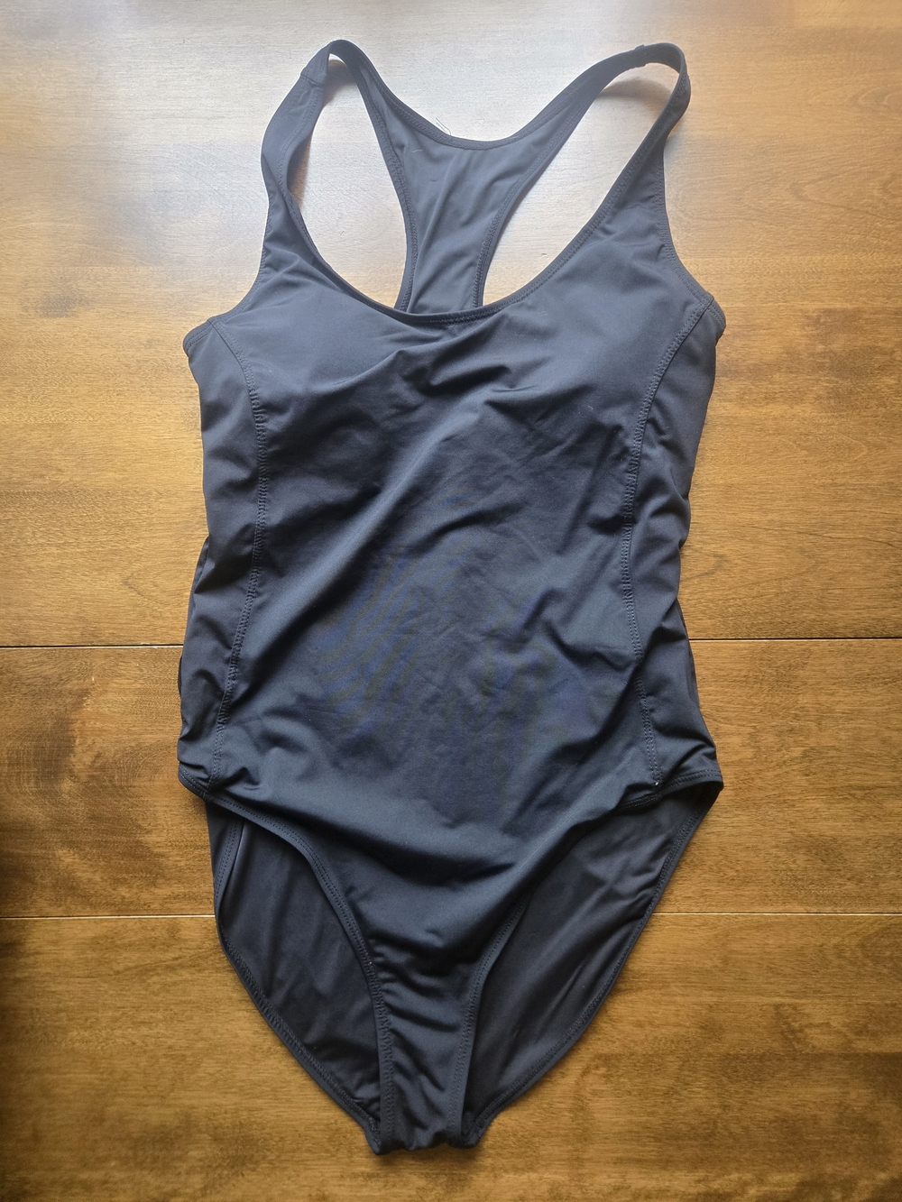 Nicole Miller Studio Black One-Piece Swimsuit Racerback Size Large